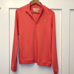🏑The Masters Pink Golf Magnolia Lane Zip Up Pullover Large 100% Pima Cotton